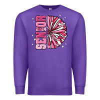 Purple senior 2024 pink cheer Premium Sweatshirt - MaliasSmallBusiness