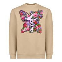 Faith Butterfly Cross Heavyweight Sweatshirt | Teevron