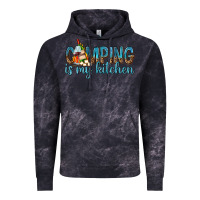 Cloud Black camping is my kitchen with wine Vintage Hoodie - texasbilliewilder