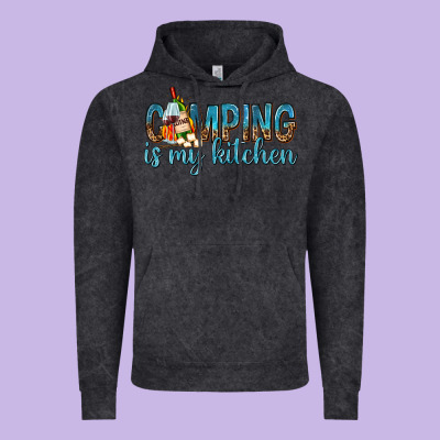 Vintage Hoodie camping is my kitchen with wine