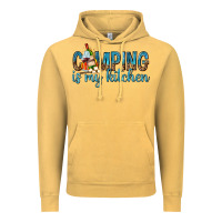 Vintage Mustard camping is my kitchen with wine Vintage Hoodie - texasbilliewilder