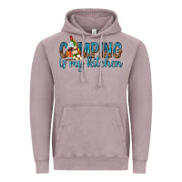Vintage Zinc camping is my kitchen with wine Vintage Hoodie - texasbilliewilder