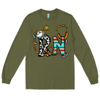 Army Green rn nurse Long Sleeve Tee - CowhideDigitalArt