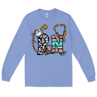 Colony Blue rn nurse Long Sleeve Tee - CowhideDigitalArt