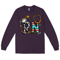 Plum rn nurse Long Sleeve Tee - CowhideDigitalArt