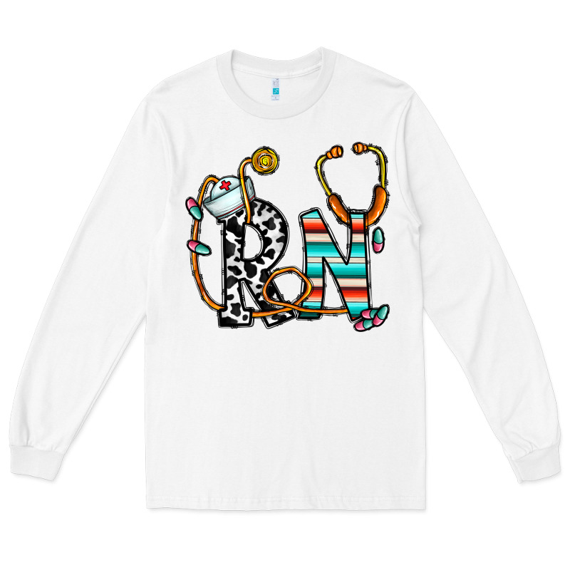 Rn Nurse Long Sleeve Tee by CowhideDigitalArt | Teevron