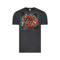 Vintage Black American football mama with leopard Vintage Tee - Zillion Design Studio