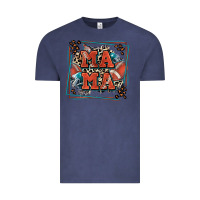 Vintage Denim American football mama with leopard Vintage Tee - Zillion Design Studio