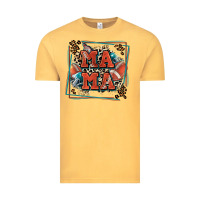 Vintage Mustard American football mama with leopard Vintage Tee - Zillion Design Studio