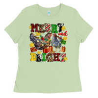 Matcha chicken merry and bright Ladies Tee - AdoDesignShop