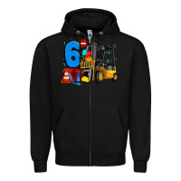 Black forklift birthday six Zipper Hoodie - Artiststas