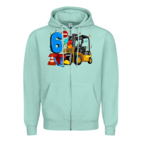 Seafoam forklift birthday six Zipper Hoodie - Artiststas