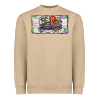 Mushroom Mardi Gras Truck And Fleur De Lis Crawfish Heavyweight Sweatshirt - RanaPortraitStore