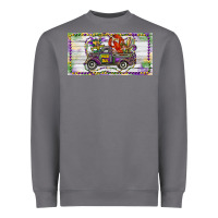 Storm Mardi Gras Truck And Fleur De Lis Crawfish Heavyweight Sweatshirt - RanaPortraitStore