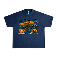 Navy Spooky Saurus Rex Urban Heavy Tee - texasbilliewilder