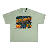Oil Green Spooky Saurus Rex Urban Heavy Tee - texasbilliewilder