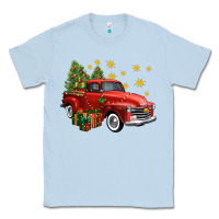 Dusty Blue christmas truck Classic Tee - FaDigitalArtStudio