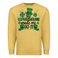 Antique Gold the leprechauns made me do it Premium Sweatshirt - MaliasSmallBusiness