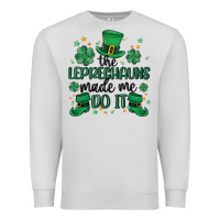 Dove Grey the leprechauns made me do it Premium Sweatshirt - MaliasSmallBusiness