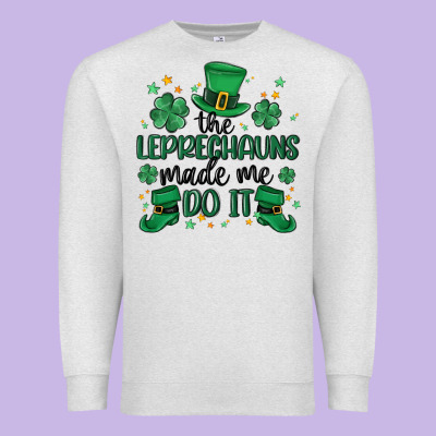 The Leprechauns Made Me Do It Premium Sweatshirt Designed By Maliassmallbusiness