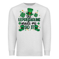 Oatmeal Heather the leprechauns made me do it Premium Sweatshirt - MaliasSmallBusiness
