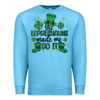 Ocean Blue the leprechauns made me do it Premium Sweatshirt - MaliasSmallBusiness