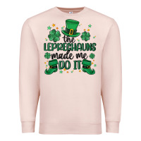 Pale Pink the leprechauns made me do it Premium Sweatshirt - MaliasSmallBusiness