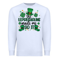 White the leprechauns made me do it Premium Sweatshirt - MaliasSmallBusiness