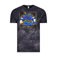 Cloud Black volleyball mama with leopard Vintage Tee - Zillion Design Studio