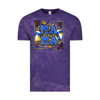 Cloud Purple volleyball mama with leopard Vintage Tee - Zillion Design Studio