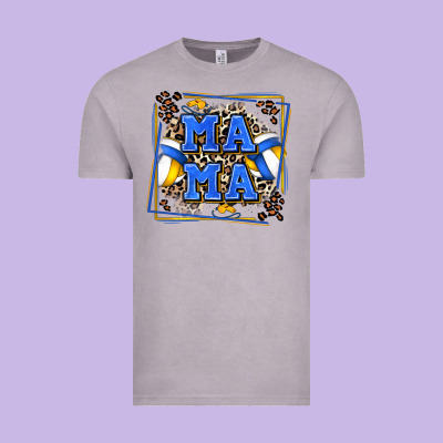 Volleyball Mama With Leopard Vintage Tee Designed By Zillion Design Studio