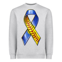 Down Syndrome Ribbon Softball Heavyweight Sweatshirt | Teevron