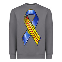 Storm down syndrome ribbon softball Heavyweight Sweatshirt - texasbilliewilder