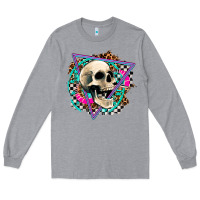 Heather Grey race skull Long Sleeve Tee - AdoDesignShop