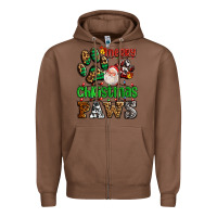 Chestnut merry christmas paws with santa Zipper Hoodie - AdoDesignShop