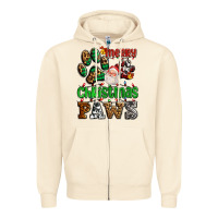 Sandshell merry christmas paws with santa Zipper Hoodie - AdoDesignShop