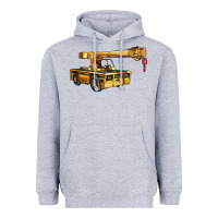 Heather Grey carry deck crane Heavyweight Hoodie - LillyAllenDesigns