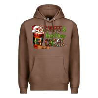 Chestnut Coffee and Christmas cheer Premium Hoodie - NancyCooperArtShop