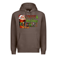 Coffee Coffee and Christmas cheer Premium Hoodie - NancyCooperArtShop