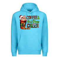 Ocean Blue Coffee and Christmas cheer Premium Hoodie - NancyCooperArtShop