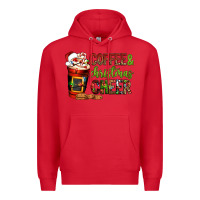 Red Coffee and Christmas cheer Premium Hoodie - NancyCooperArtShop