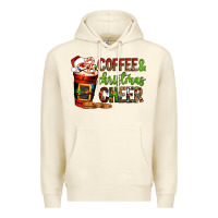 Sandshell Coffee and Christmas cheer Premium Hoodie - NancyCooperArtShop