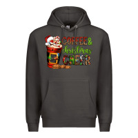 Smoke Coffee and Christmas cheer Premium Hoodie - NancyCooperArtShop