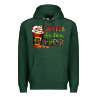 Sports Green Coffee and Christmas cheer Premium Hoodie - NancyCooperArtShop