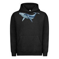 Pigment Black humpback whale Urban Hoodie - BarkalooDesign