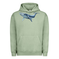 Pigment Oil Green humpback whale Urban Hoodie - BarkalooDesign