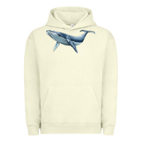 Pigment Pistachio humpback whale Urban Hoodie - BarkalooDesign