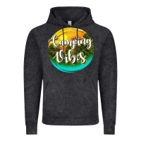 Vintage Black camping vibes Vintage Hoodie - texasbilliewilder