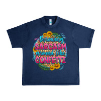 Navy throwing sarcasm around like confetti Urban Heavy Tee - Zillion Design Studio