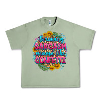 Oil Green throwing sarcasm around like confetti Urban Heavy Tee - Zillion Design Studio